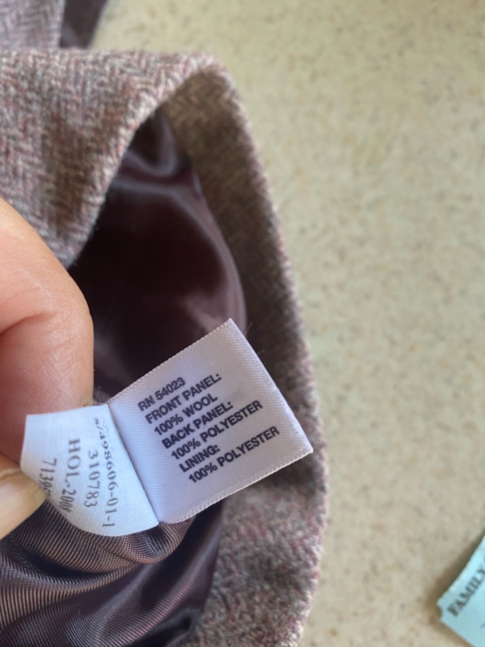GAP Mauve Tweed Button-Front Vest - Picture 5 of 5